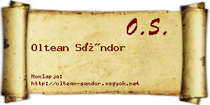Oltean Sándor névjegykártya